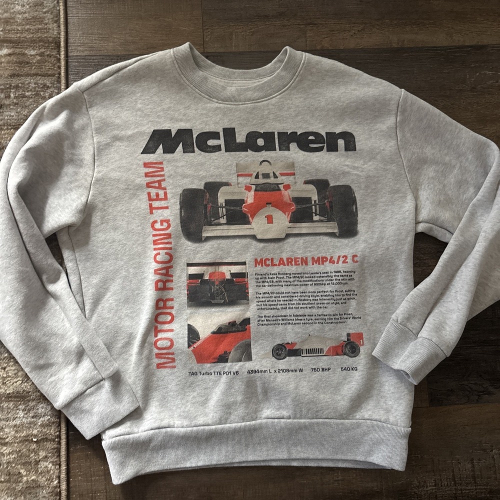 McLaren Formula 1 Team Official Licensed Graphic Crewneck Sweatshirt Men's XS